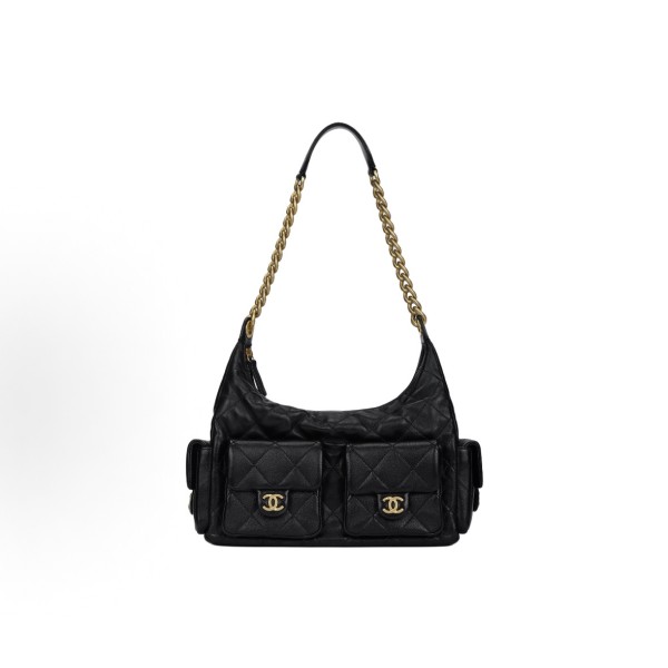 CHANEL 25C single-shoulder bag, extra-large black
